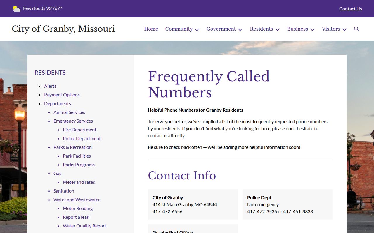 Newton County Granby court docket City Hall contact and routing information