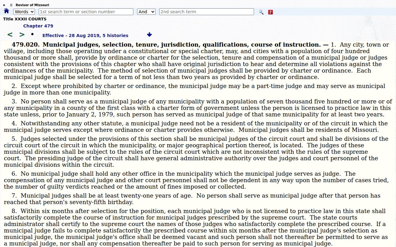 Newton County Granby court docket municipal judge authority context